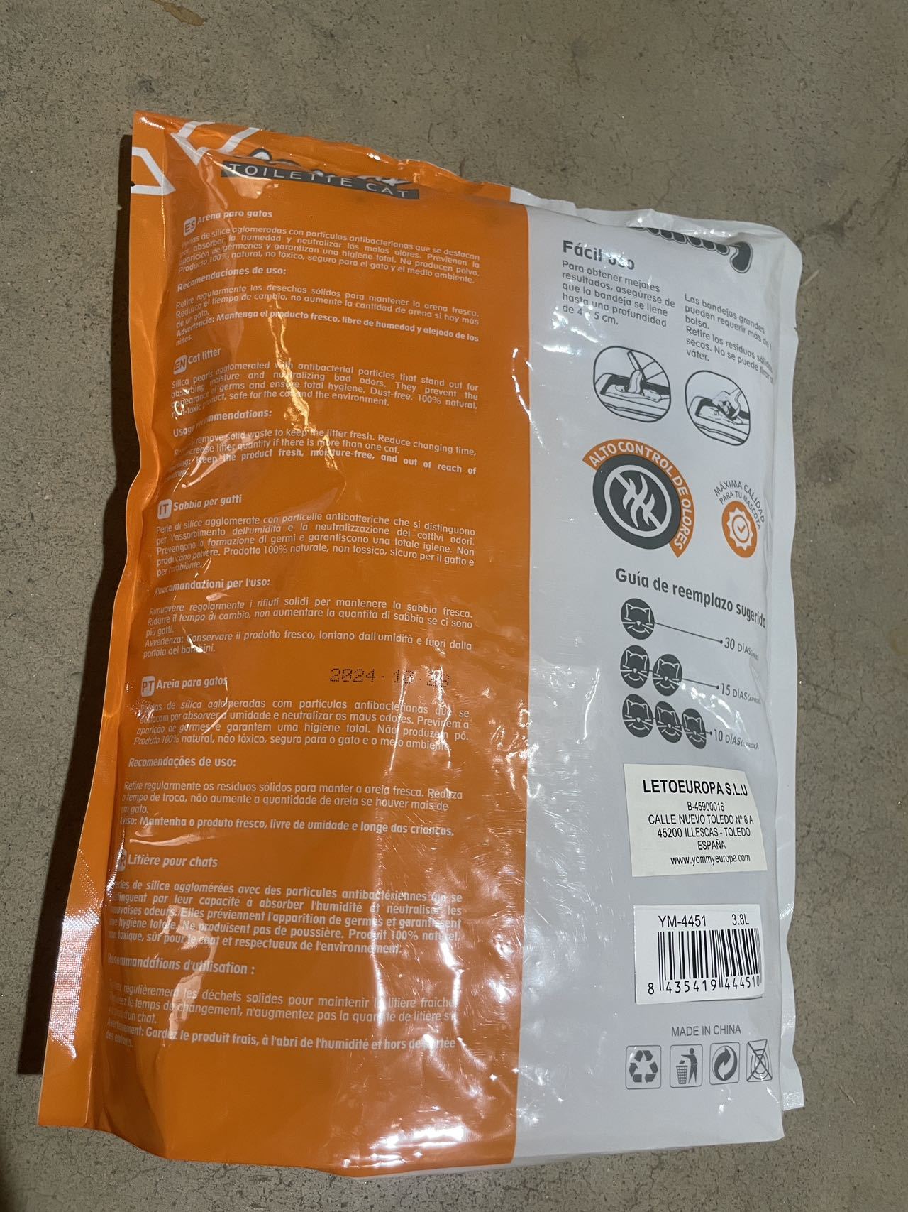 Arena de cristal 3.8L para gatos | Desodorización superior y máxima absorción