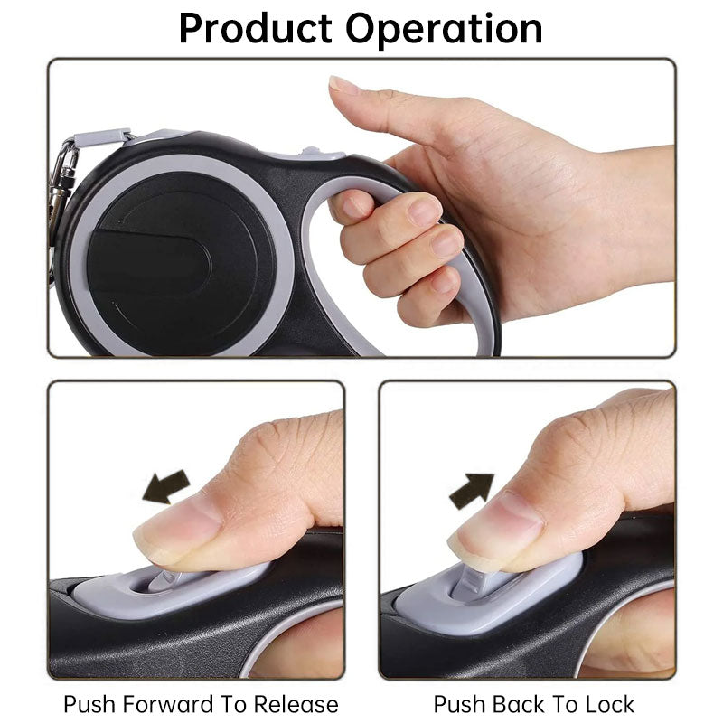 Correa retráctil premium (3m/5m/8m): libertad y control total para perros de hasta 50 kg