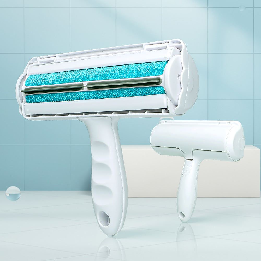 quita pelusas y pelos de mascotas ergonómico doble dirección color azul