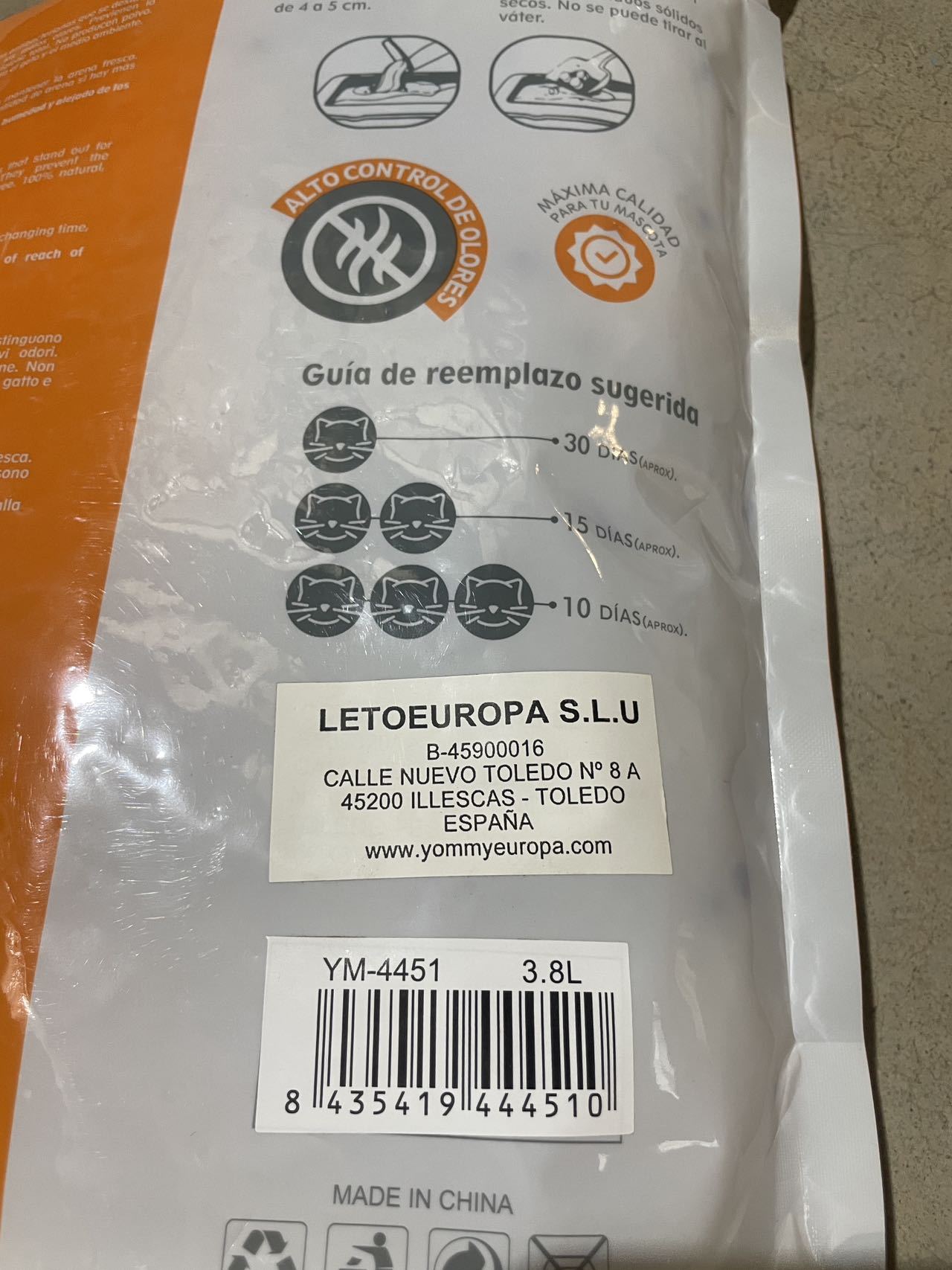 Arena de cristal 3.8L para gatos | Desodorización superior y máxima absorción