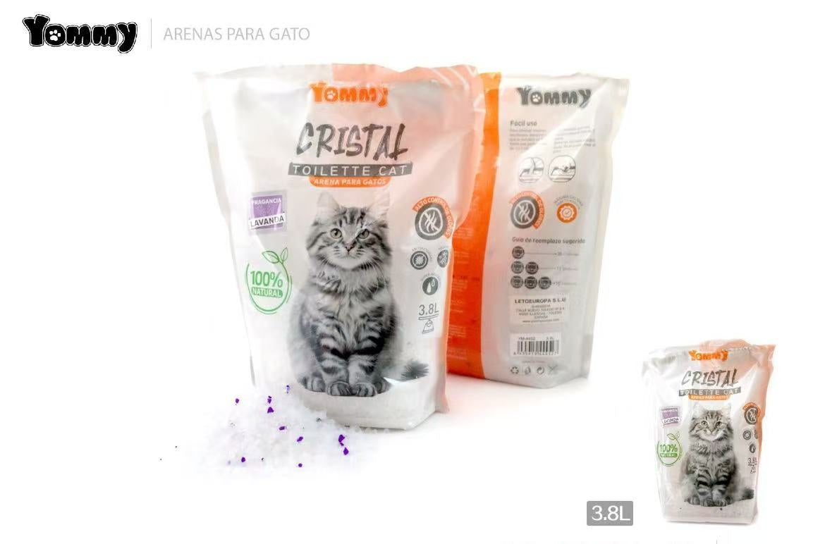 Arena de cristal 3.8L para gatos | Desodorización superior y máxima absorción