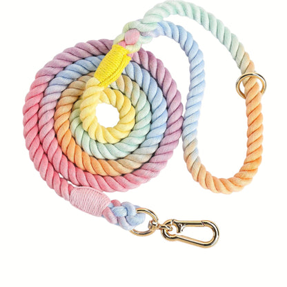 correa de cuero artesanal multicolor resistente para pasear perros grandes