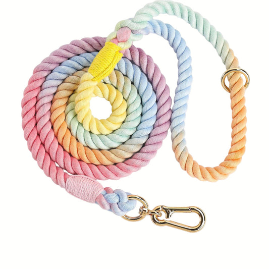 correa de cuero artesanal multicolor resistente para pasear perros grandes