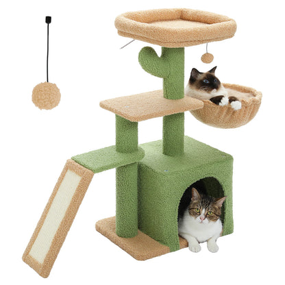 Árbol rascador premium 3-en-1: transformable, sisal, nido y hamaca de lujo