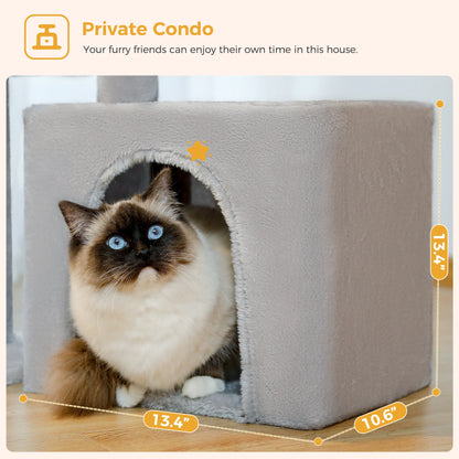 Árbol rascador premium 3-en-1: transformable, sisal, nido y hamaca de lujo