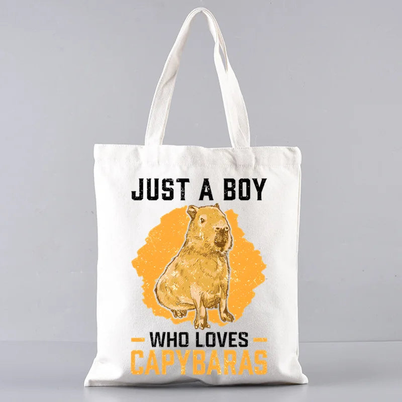 bolsa chico que adora a los capibaras