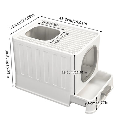 Arenero cubierto plegable de lujo: adiós a los malos olores y al rastro de arena