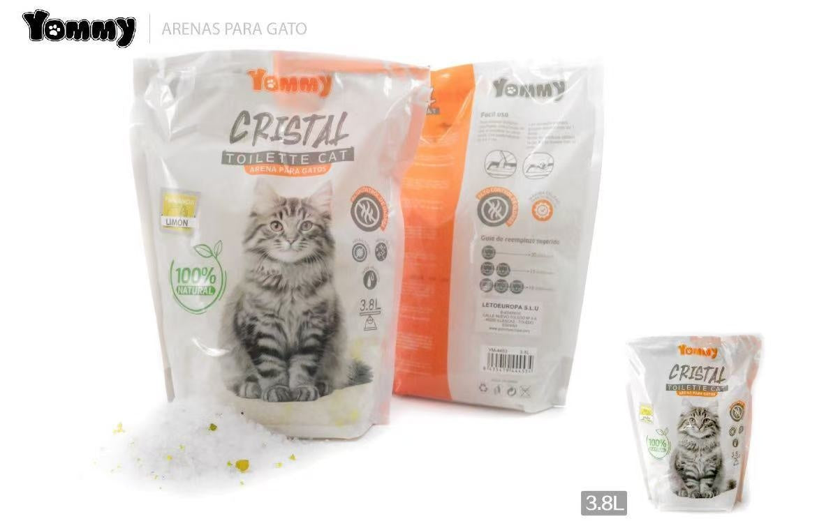 Arena de cristal 3.8L para gatos | Desodorización superior y máxima absorción